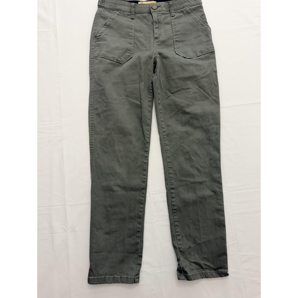 Democracy Pants‎ Womens 6 Gray Chino Twill Stretch Pockets Casual Ab Technology